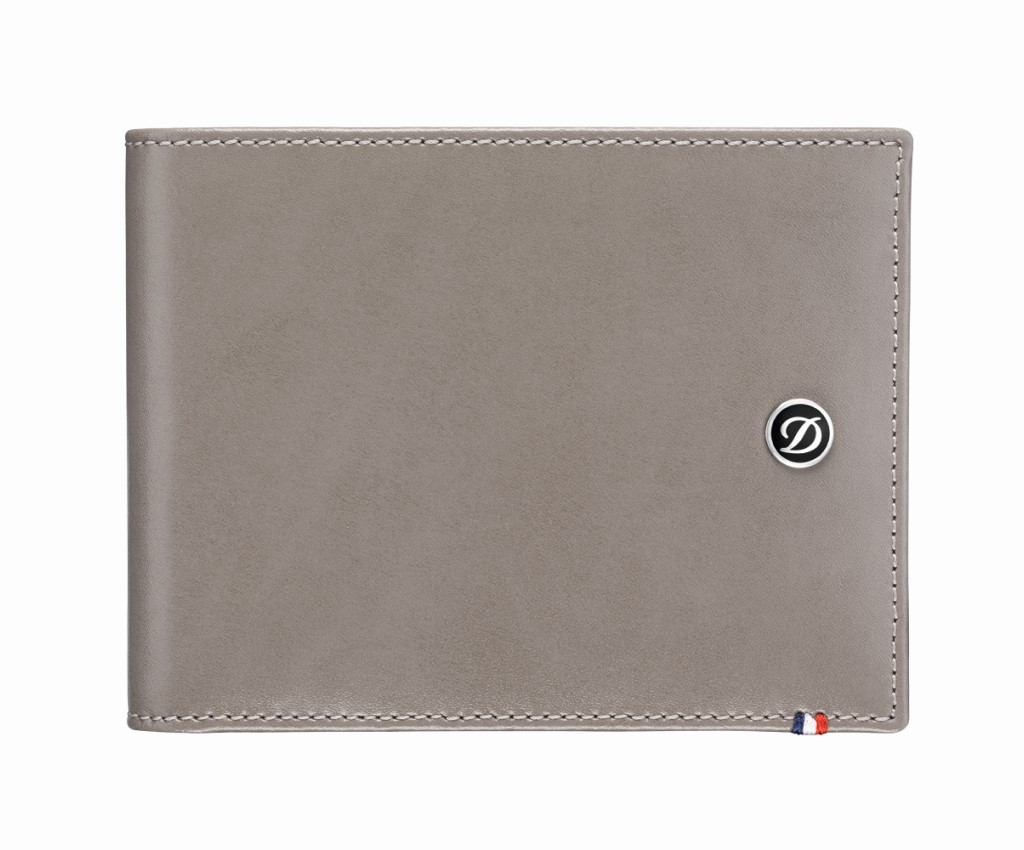 Line D Taupe Leather Wallet (6 Credit Card Slots)